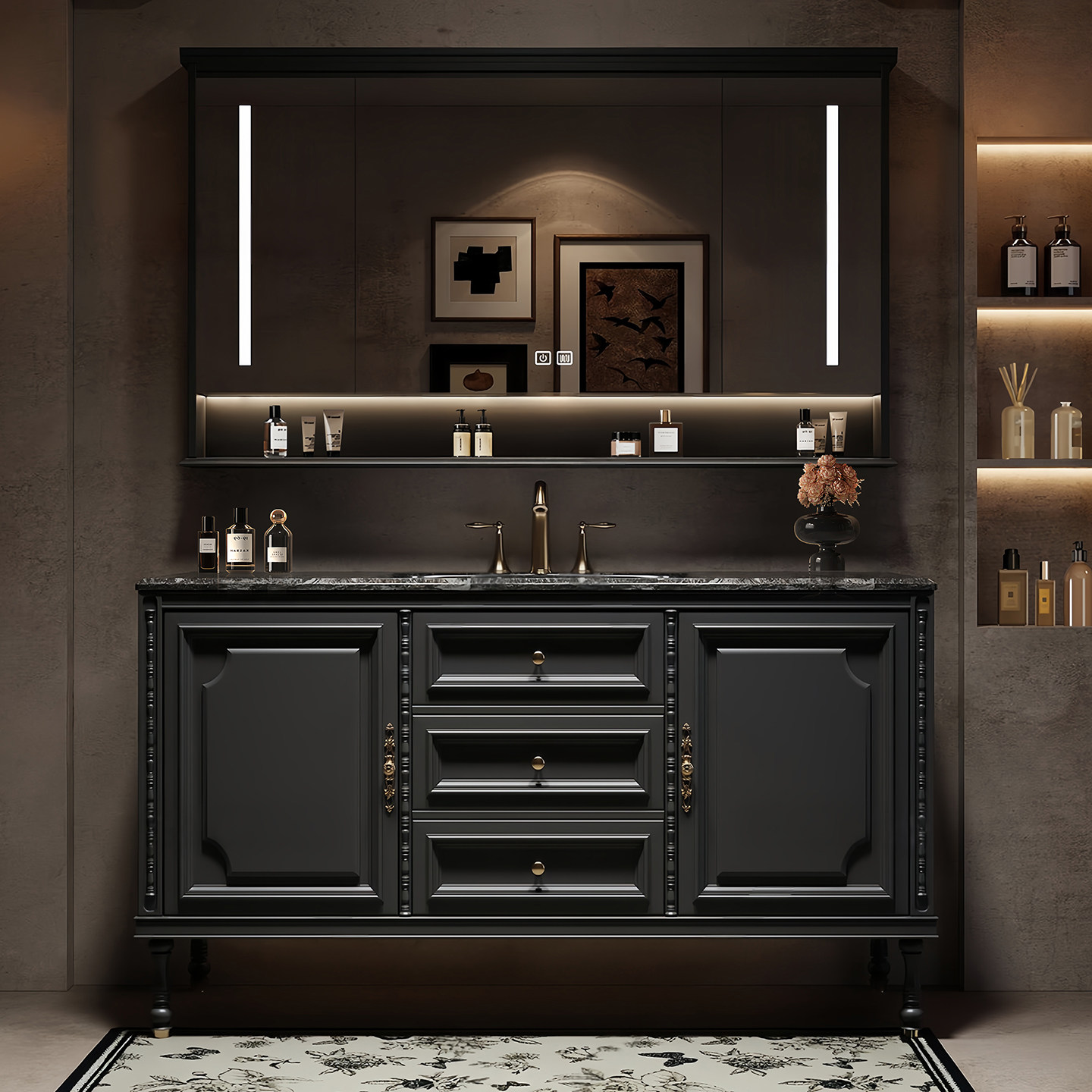 Home Bathroom Partition Wall - Luxury Floor Bathroom Cabinet Toilet Dressers