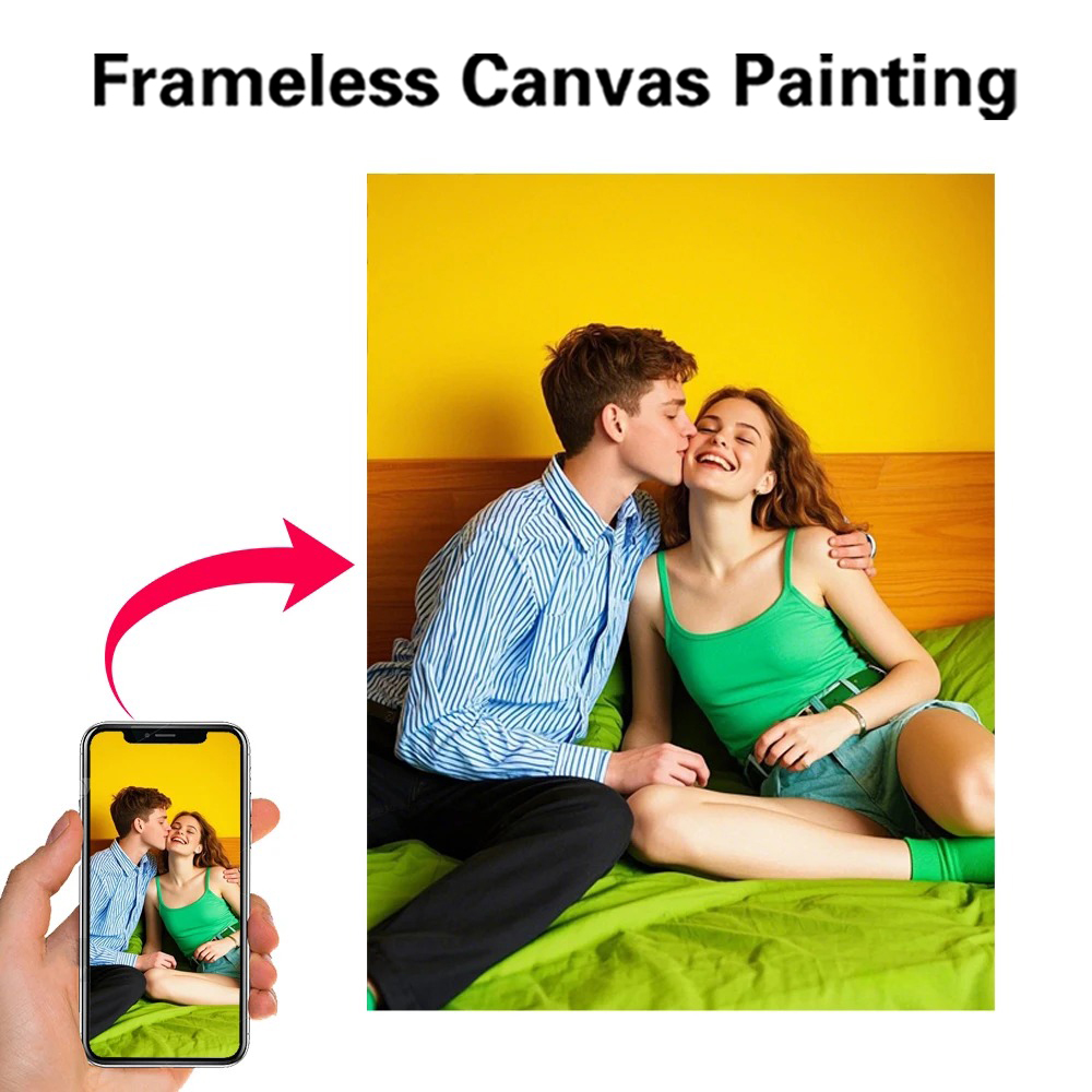 Home Design Bathroom - 1pc Frameless Personalize Custom Photo couple