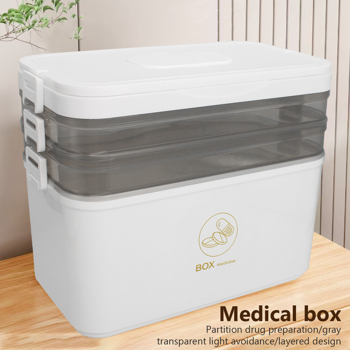 Home Bathroom Organizer - YX Large-Capacity Multi-Tier Stackable Storage Box