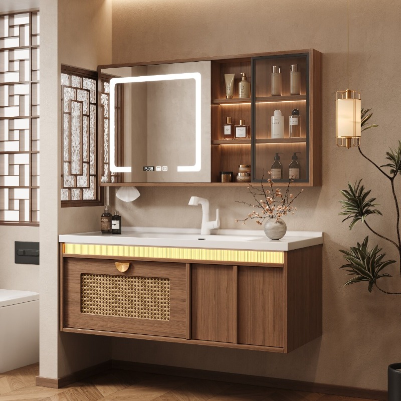 Home Bathroom Partition Wall - Wooden Storage Bathroom Cabinet Organizer Perfume