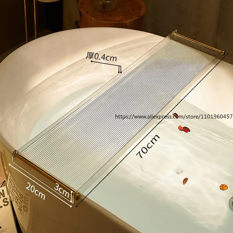 Bath Caddy Tray - Luxury Acrylic Bathtub Trays Shelf, Caddy