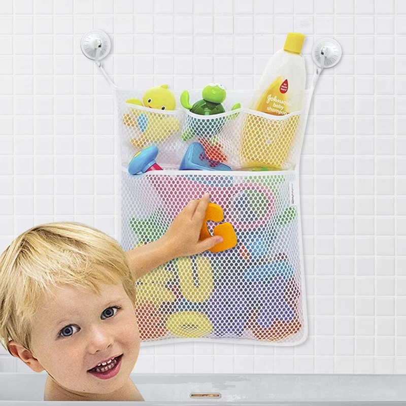 Home Bathroom Organizer - Baby Shower Bath Toys White Baby
