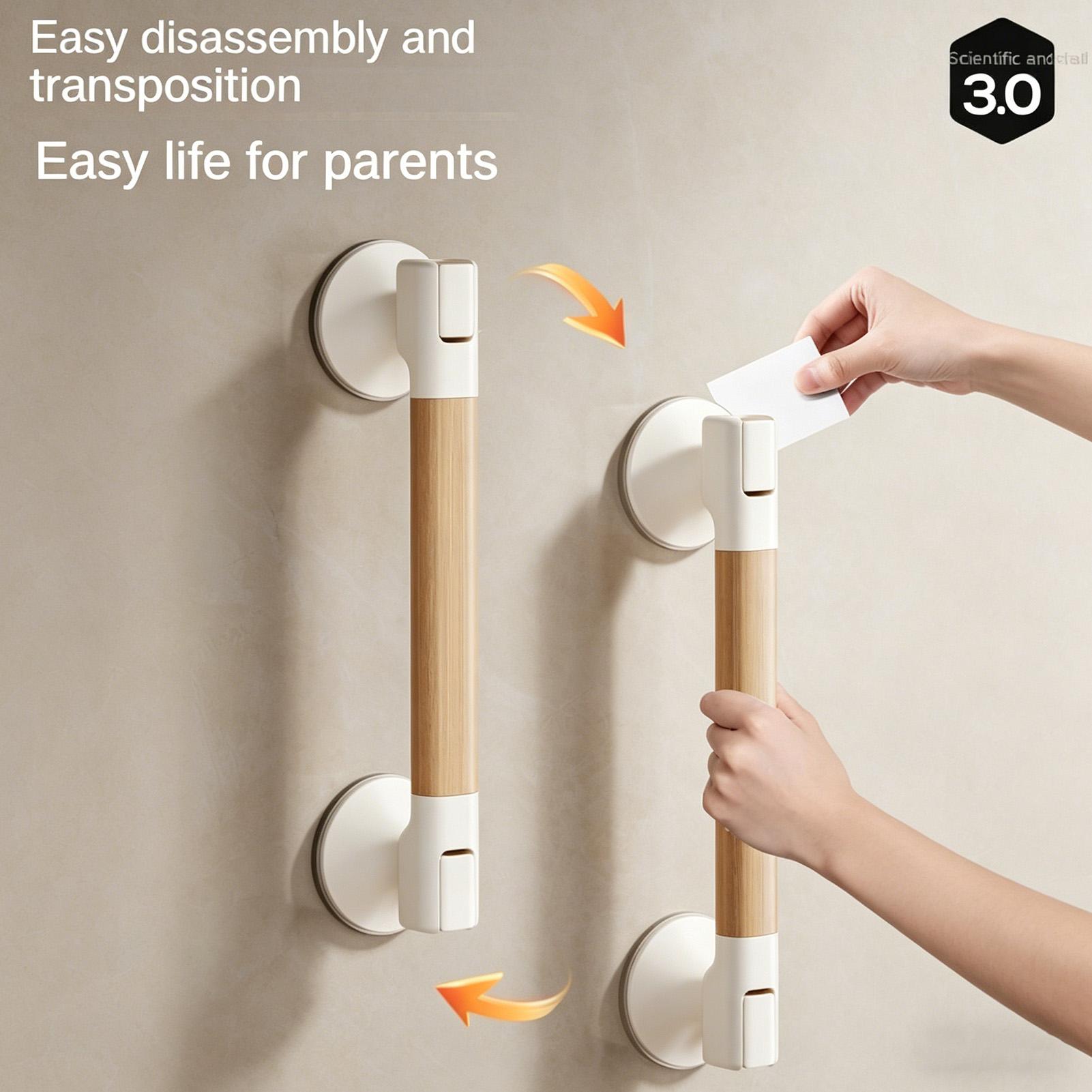 Home Bathroom Grab Bar - Shower suction cup handle Bathing Assistance