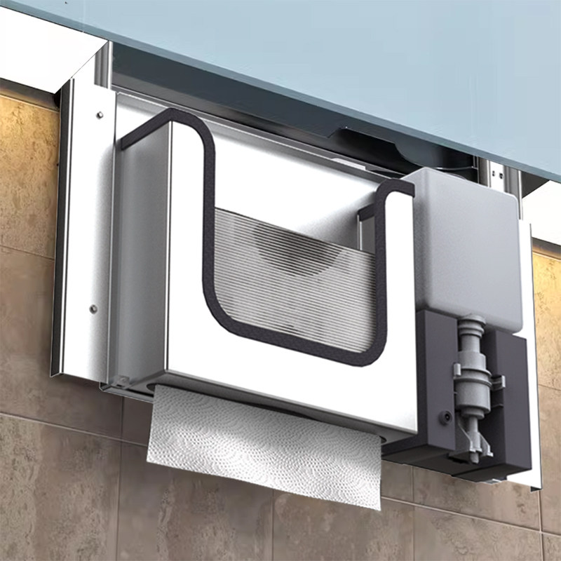 Home Bathroom Paper Towel Dispenser - Stainless Steel Hidden Paper Towel Dispenser