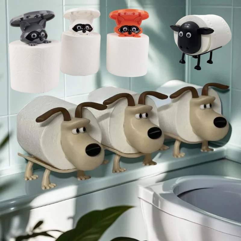 Zara Home Bathroom Accessories - Fun Dog Raccoon Sheep Toilet Paper