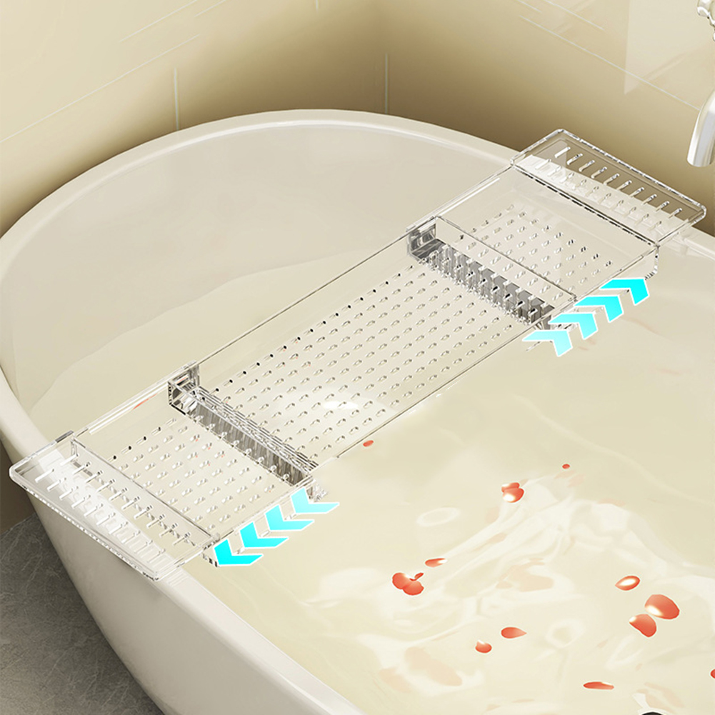 Bath Caddy Tray - Luxury Expandable Bathtub -Caddy Tray With