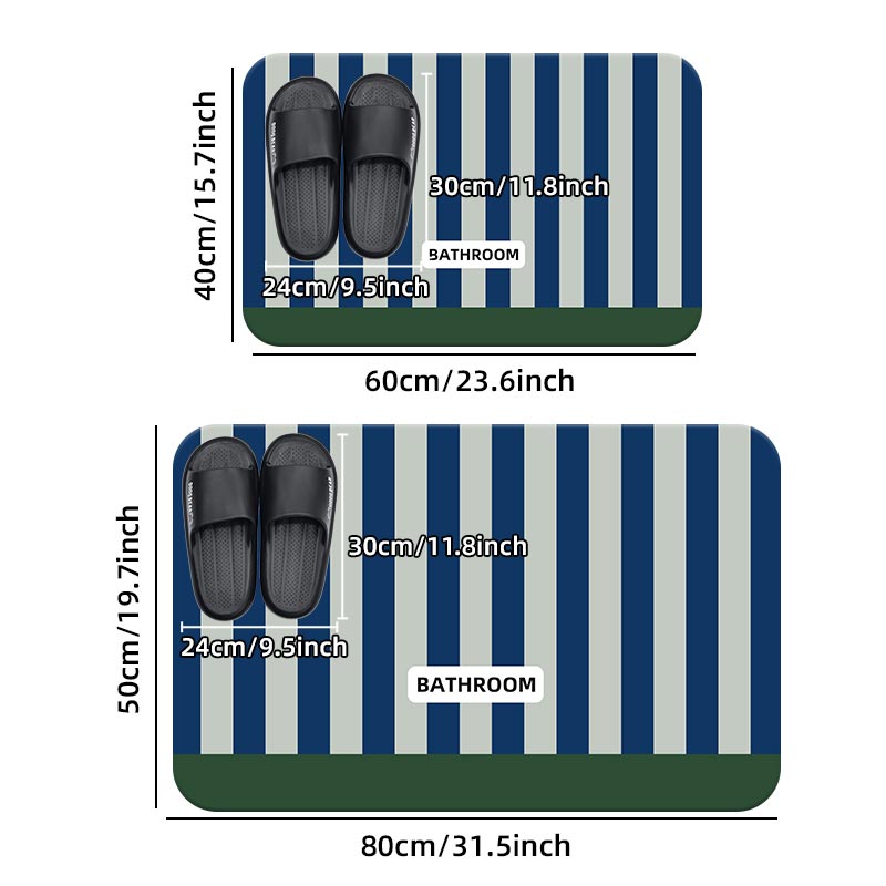 Non-slip bath mat, striped sta - Zara Home Bathroom Accessories 评论和价格