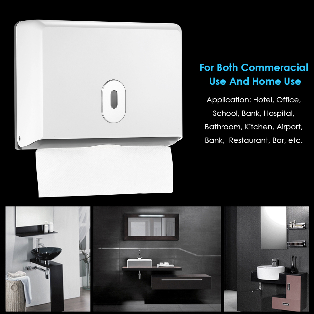 ABS Material Rectangular Wall- - Home Bathroom Paper Towel Dispenser 评论和价格
