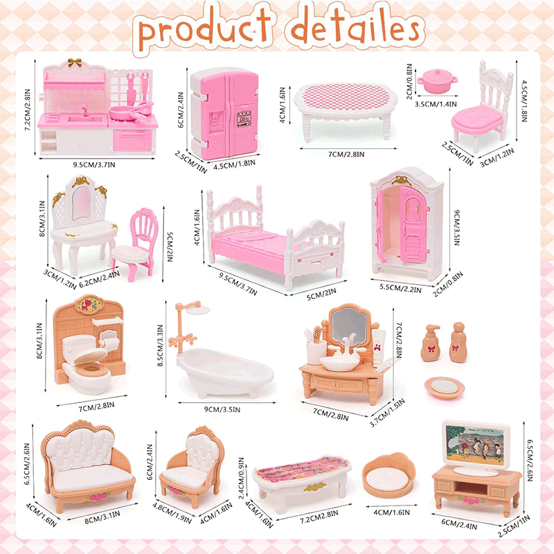 Dollhouse Furniture Set Access - Zara Home Bathroom Accessories 评论和价格