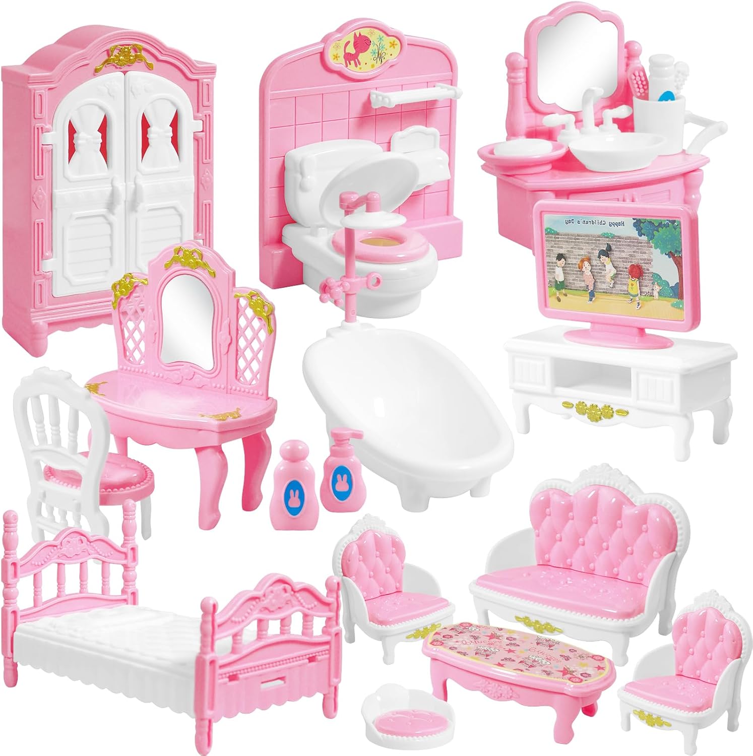Dollhouse Furniture Set Access - Zara Home Bathroom Accessories 评论和价格