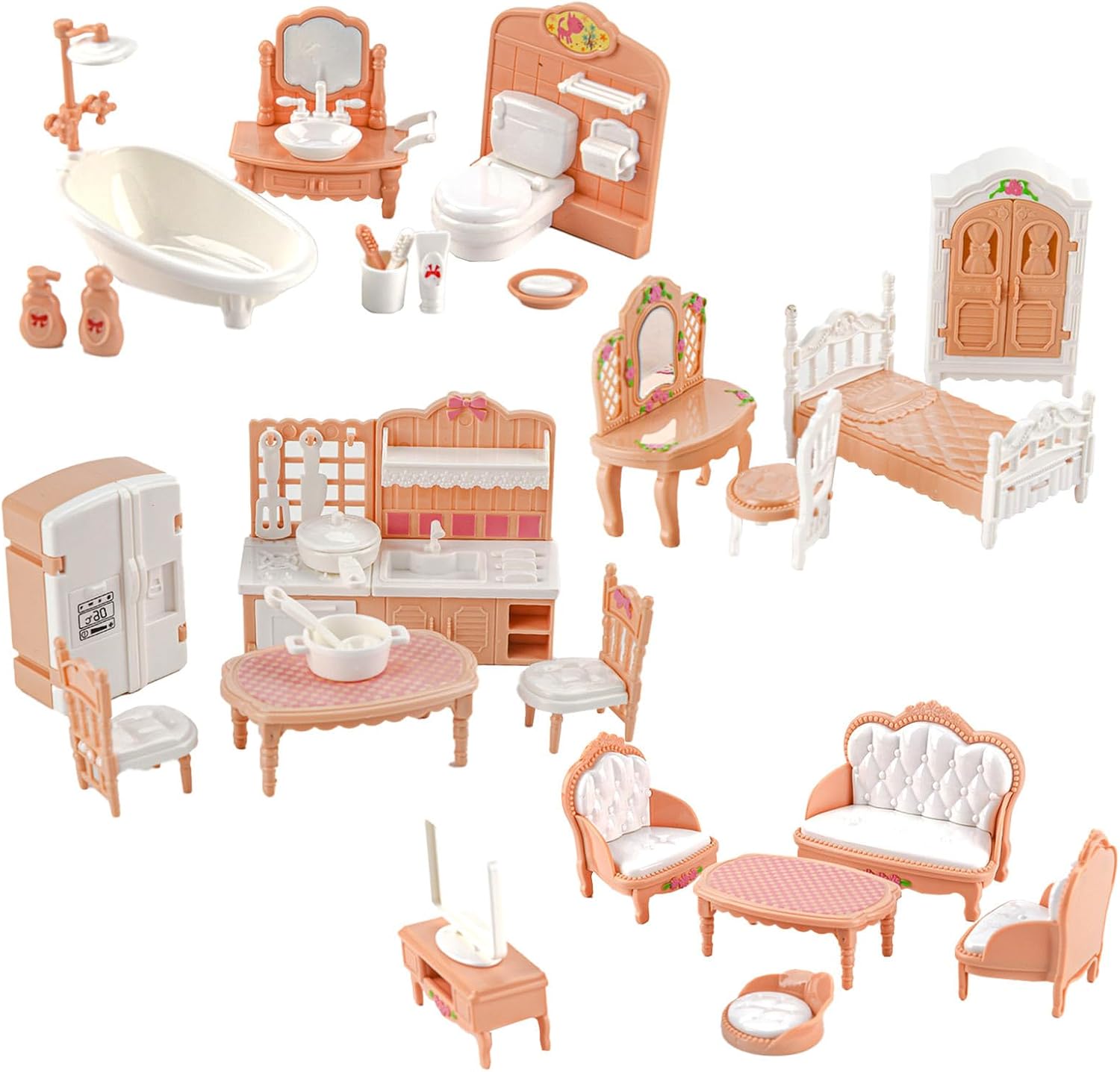 Dollhouse Furniture Set Access - Zara Home Bathroom Accessories 评论和价格