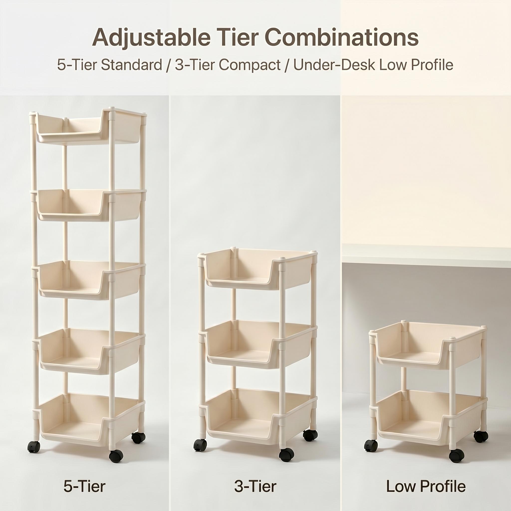 5 Tier Slim Rolling Storage Ca - Home Bathroom Organizer 评论和价格