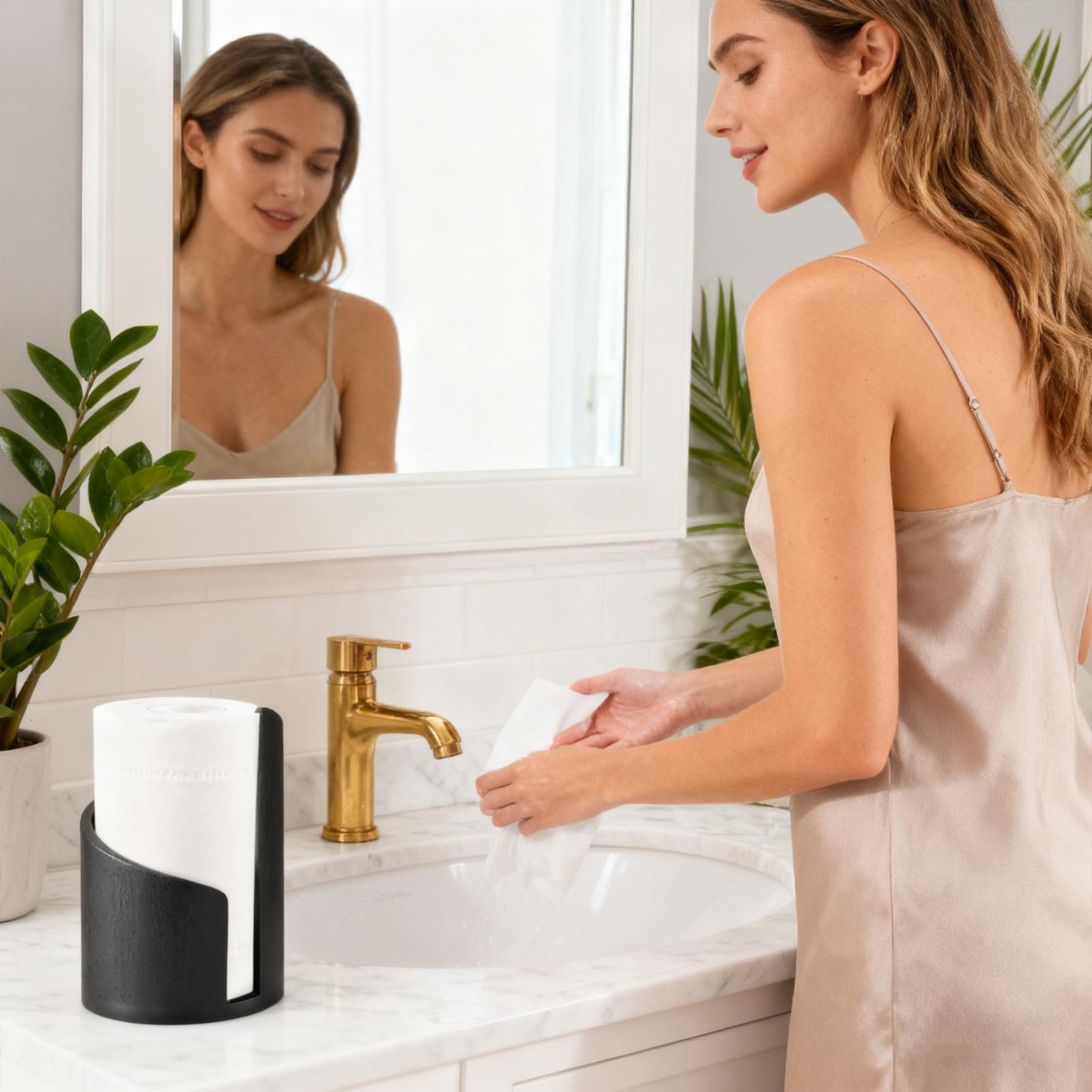 Wood Paper Towel Holder Farmho - Home Bathroom Paper Towel Dispenser 评论和价格