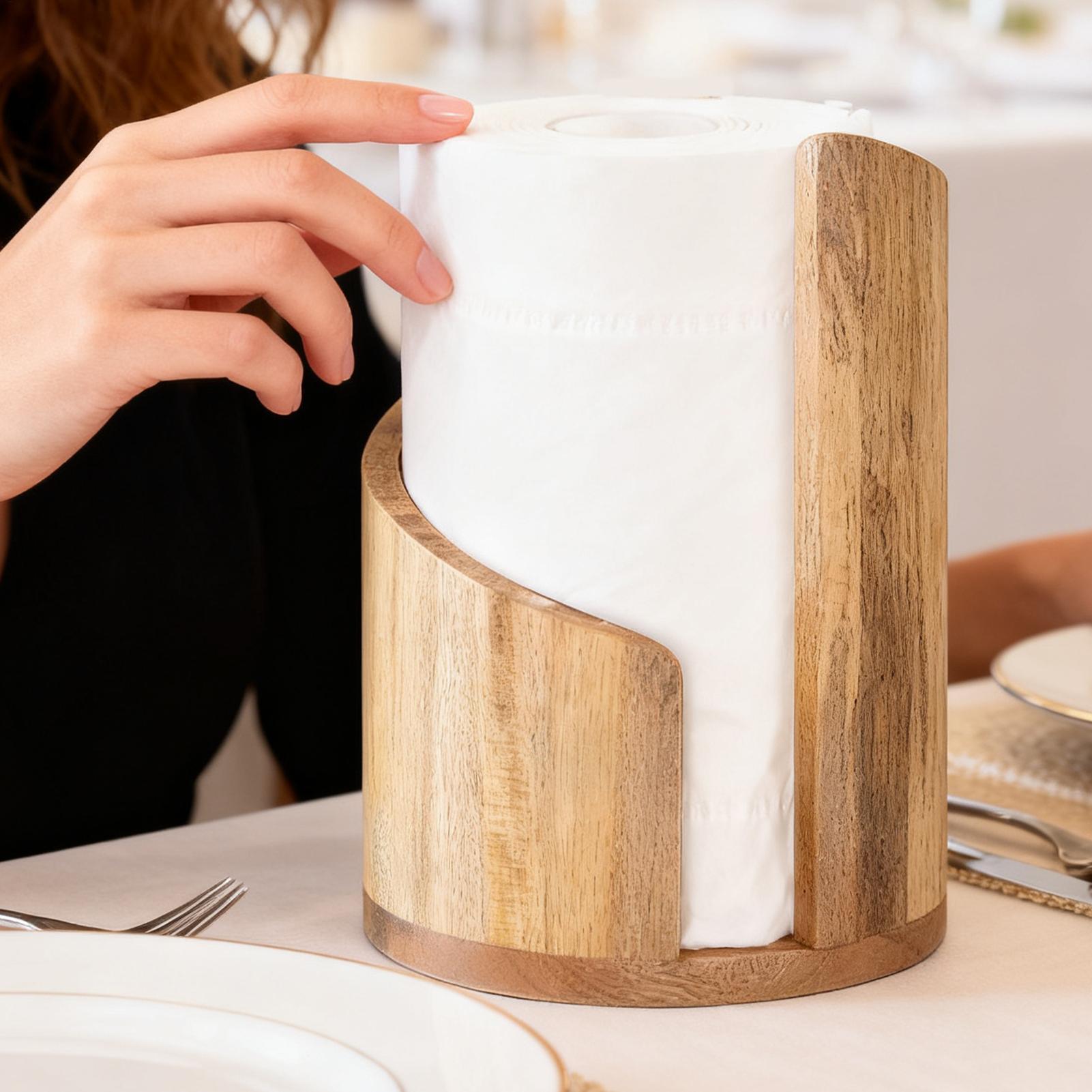 Wood Paper Towel Holder Farmho - Home Bathroom Paper Towel Dispenser 评论和价格