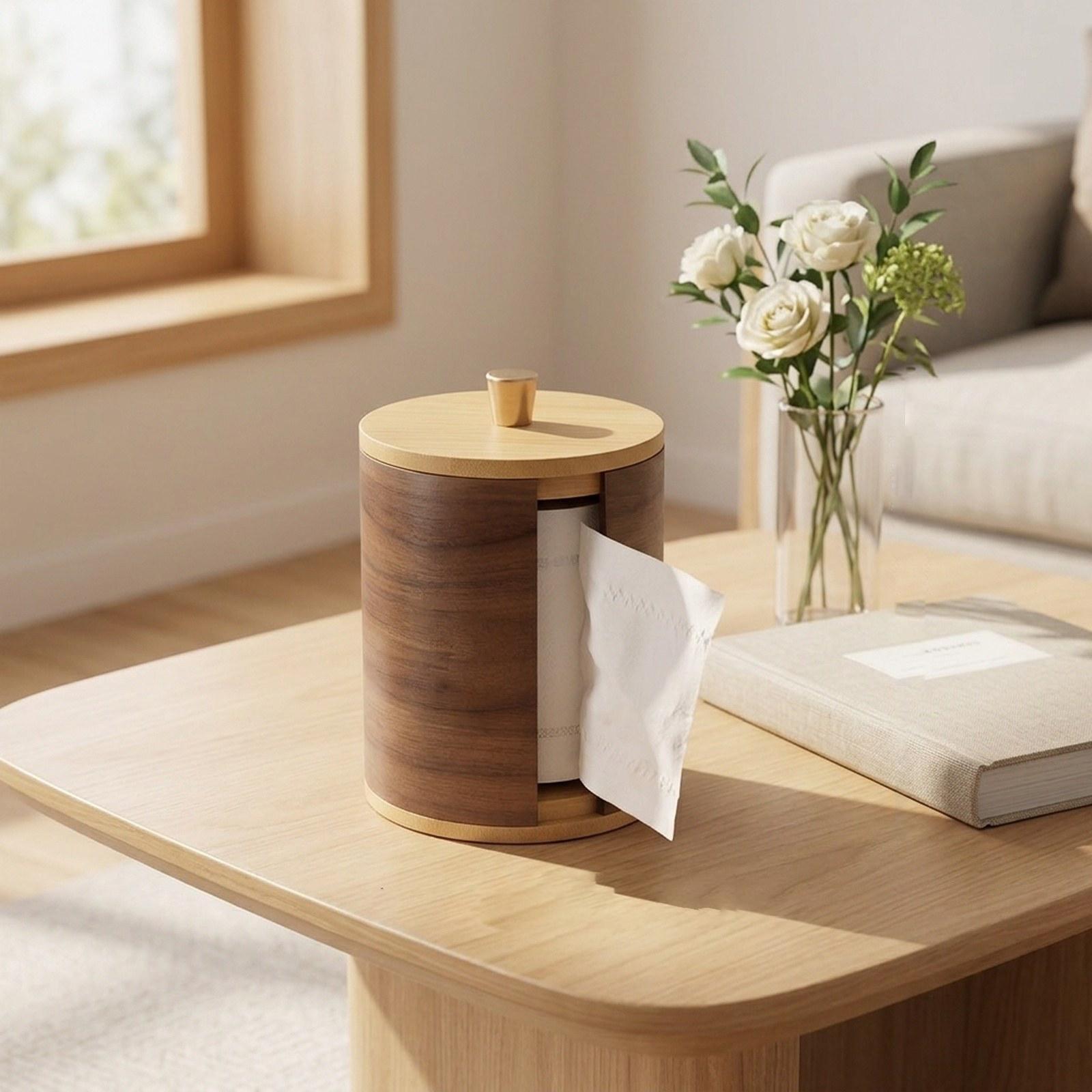 Paper Towel Holder with Walnut - Home Bathroom Paper Towel Dispenser 评论和价格