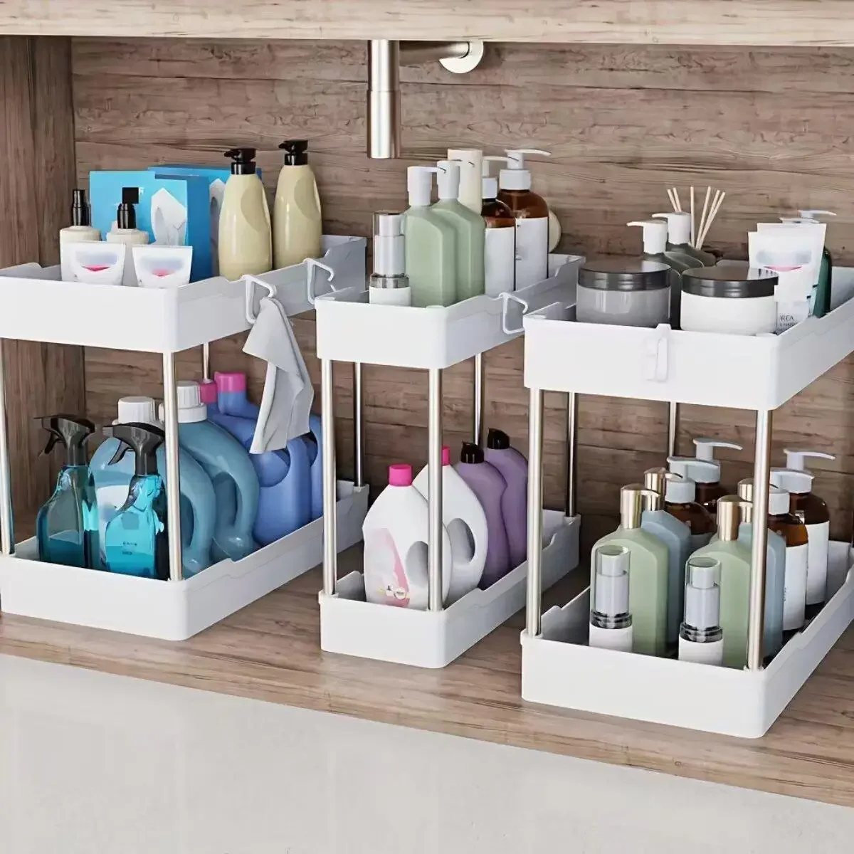 3Pcs/Set Under Sink Organizer  - Home Bathroom Organizer 评论和价格