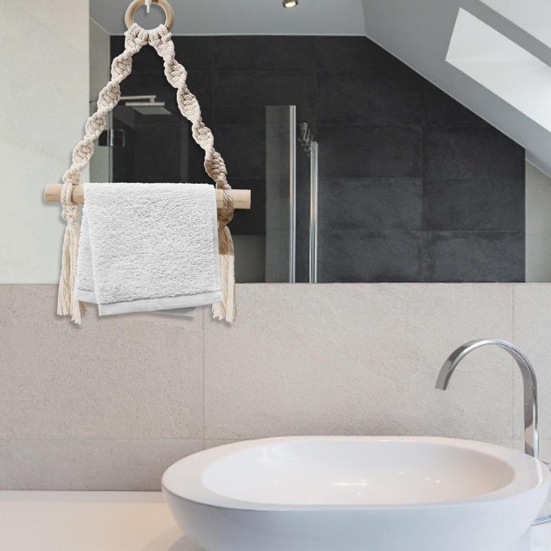 Hand Woven Wooden Toilet Paper - Home Bathroom Paper Towel Dispenser 评论和价格