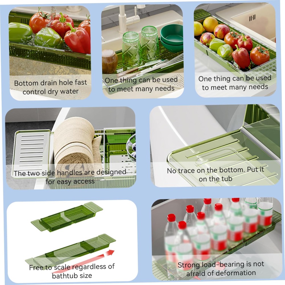 New Adjustable Bathtub Caddy T - Bath Caddy Tray 评论和价格