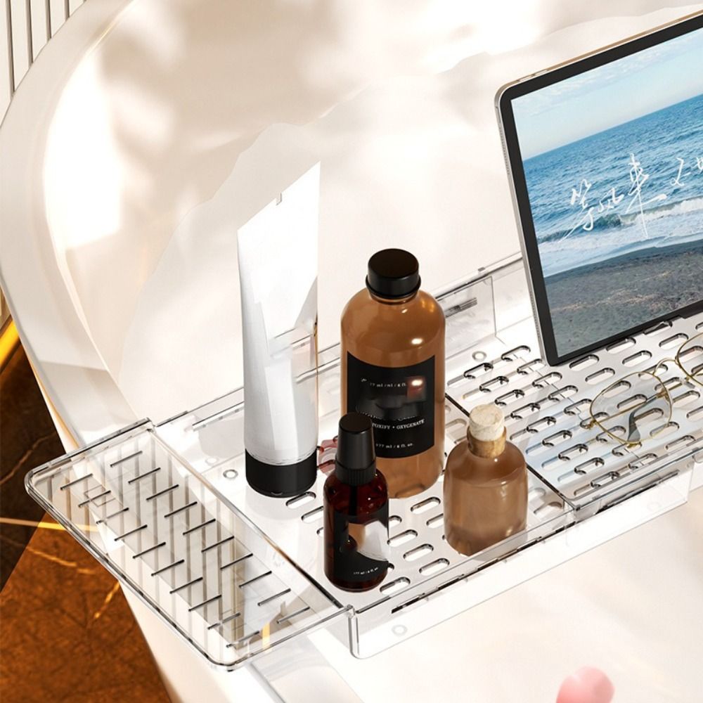 New Adjustable Bathtub Caddy T - Bath Caddy Tray 评论和价格