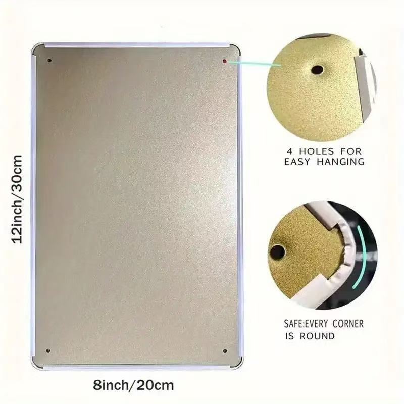 2D Flat Retro Metal Sign - Tur - Home Design Bathroom 评论和价格