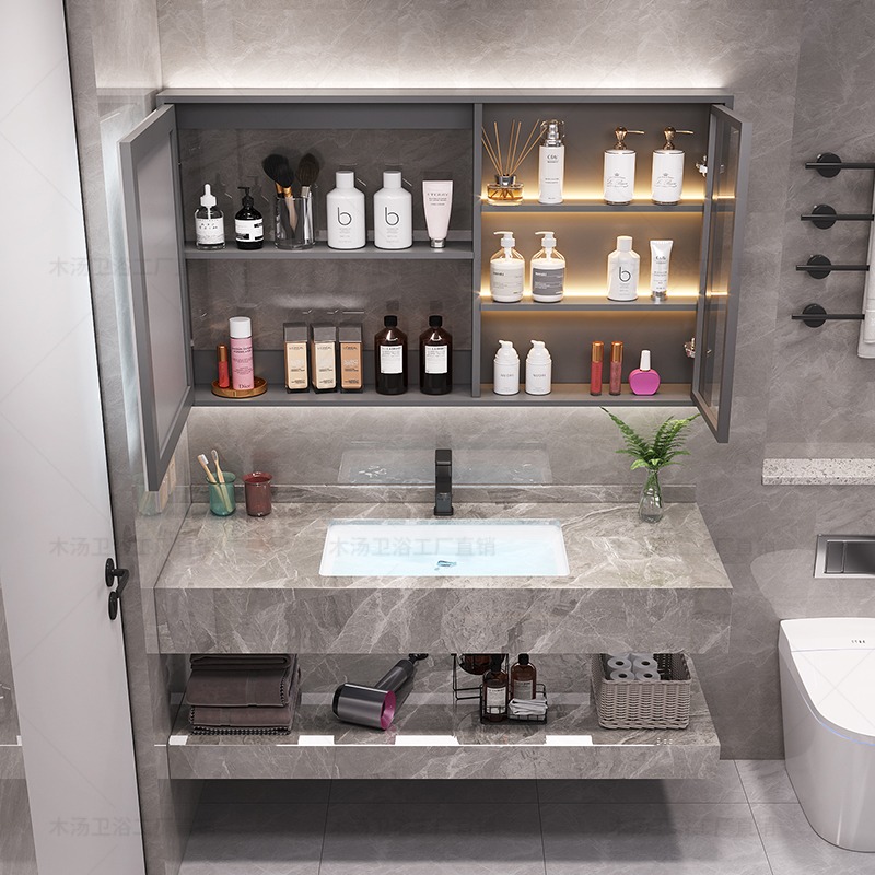 Vanity Mirror Cupboard Makeup  - Home Bathroom Partition Wall 评论和价格