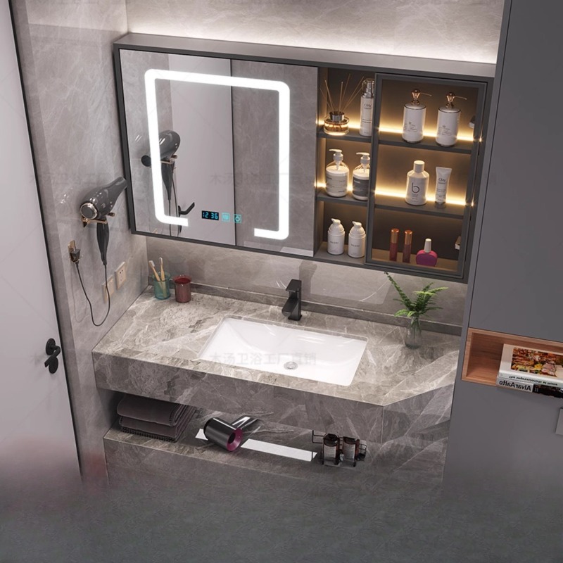 Vanity Mirror Cupboard Makeup  - Home Bathroom Partition Wall 评论和价格