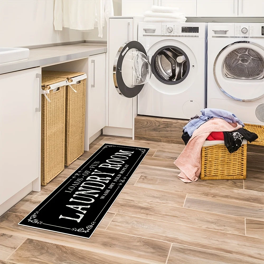 Laundry Room Rug Runner Non Sl - Zara Home Bathroom Accessories 评论和价格