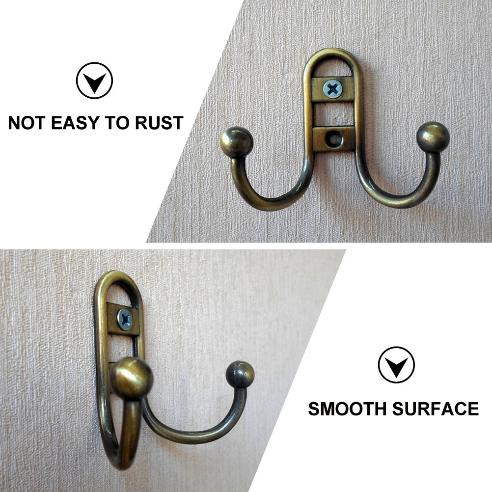 5Pcs Double Hook Wall Mount Ho - Home Design Bathroom 评论和价格