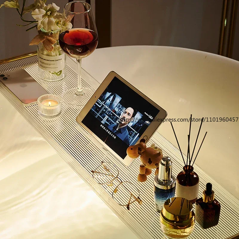 Luxury Acrylic Bathtub Trays S - Bath Caddy Tray 评论和价格