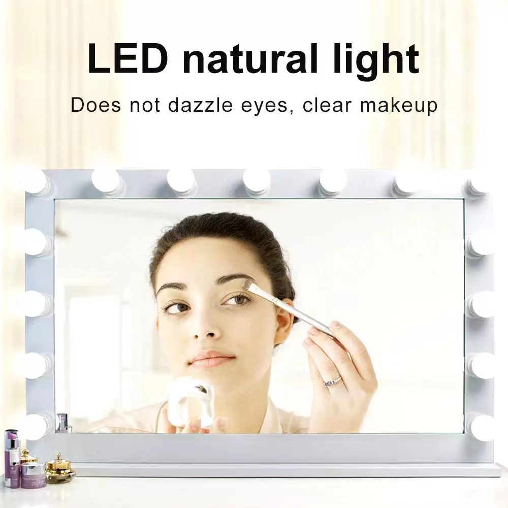LED Light Paste Mirror Makeup  - Home Bathroom Vanity 评论和价格