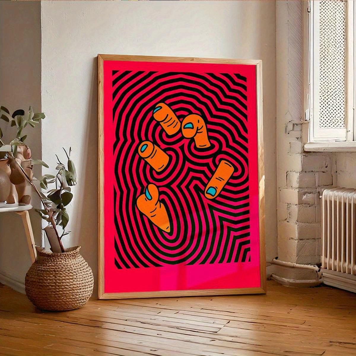 Modern Abstract Finger Art Pos - Home Bathroom Design 评论和价格