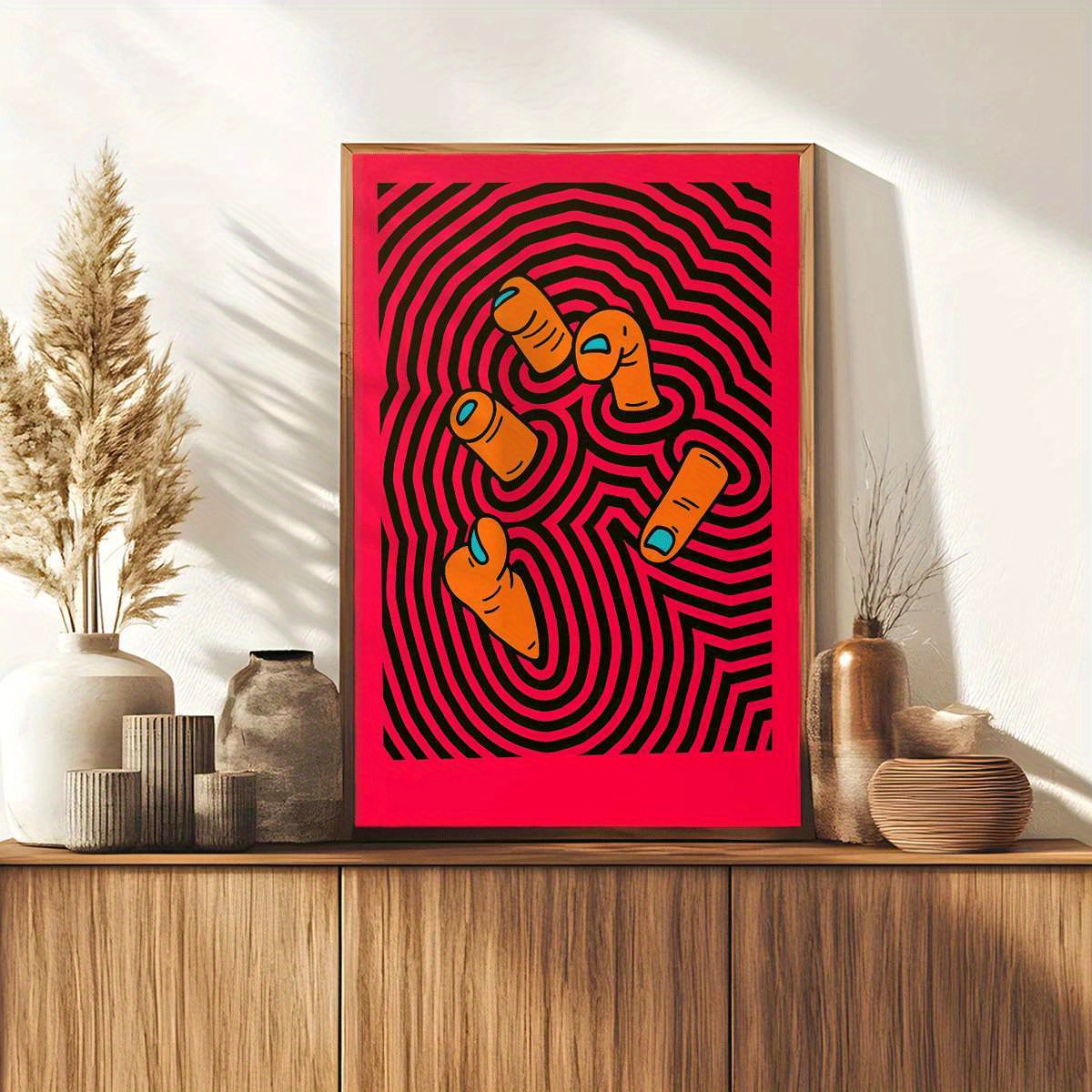 Modern Abstract Finger Art Pos - Home Bathroom Design 评论和价格