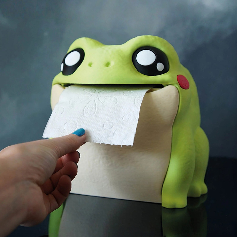 Funny Frog Tissue Box Portable - Home Bathroom Paper Towel Dispenser 评论和价格
