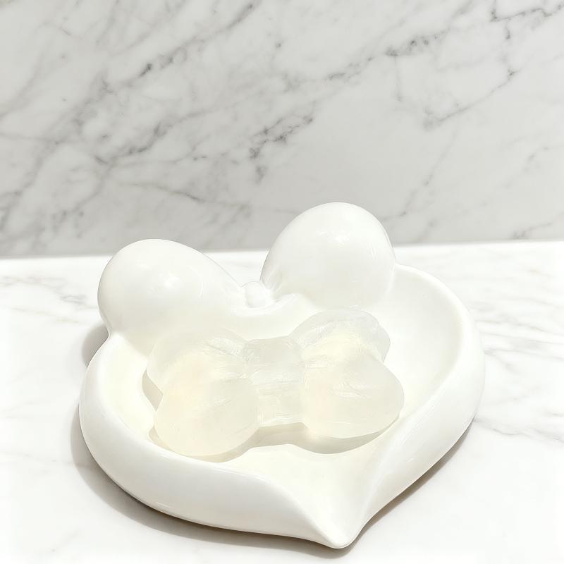 Cute Bow Heart Shaped Ceramic  - Home Bathroom Vanity 评论和价格