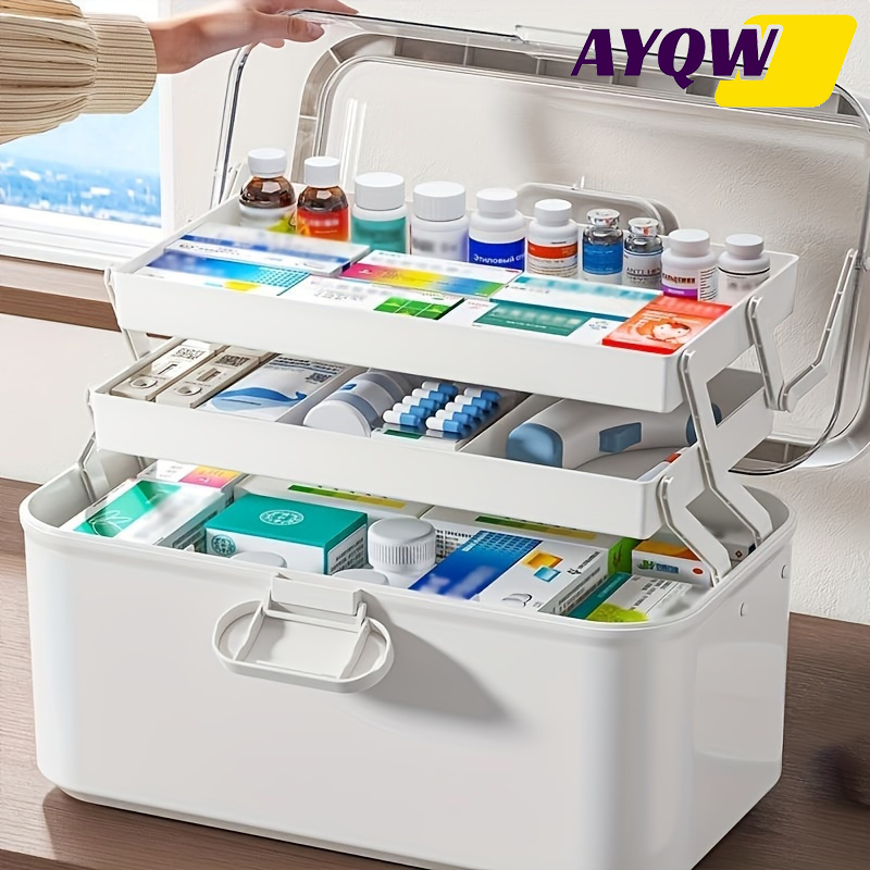 Large Capacity Clear Lid Medic - Home Bathroom Organizer 评论和价格
