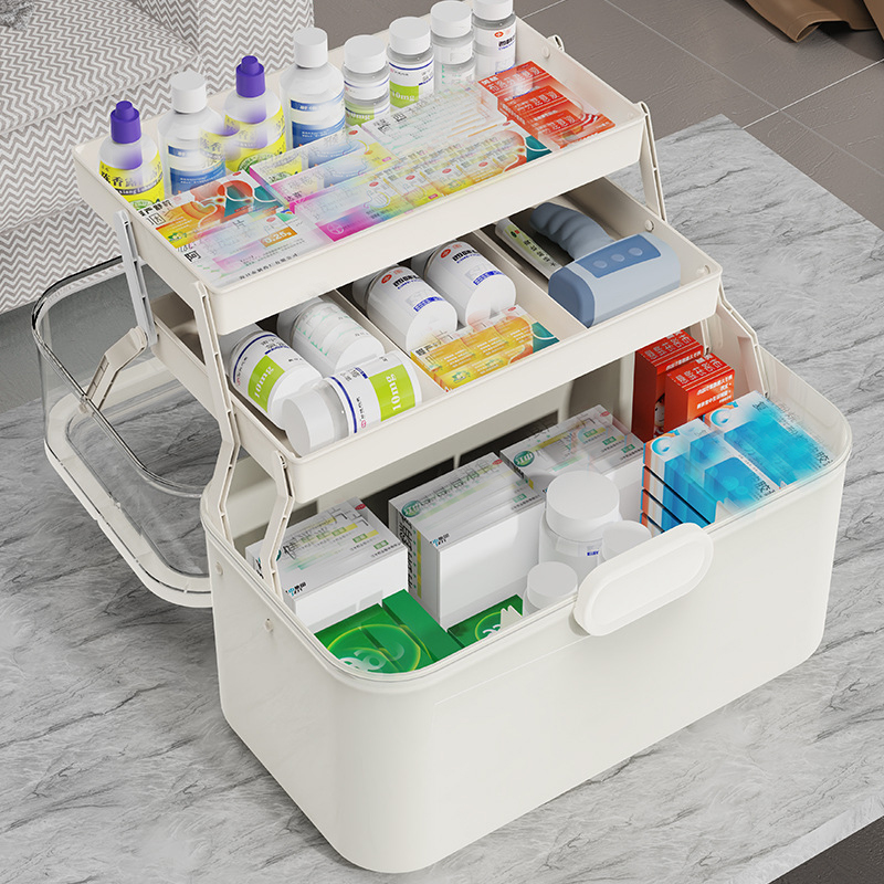 Large Capacity Clear Lid Medic - Home Bathroom Organizer 评论和价格