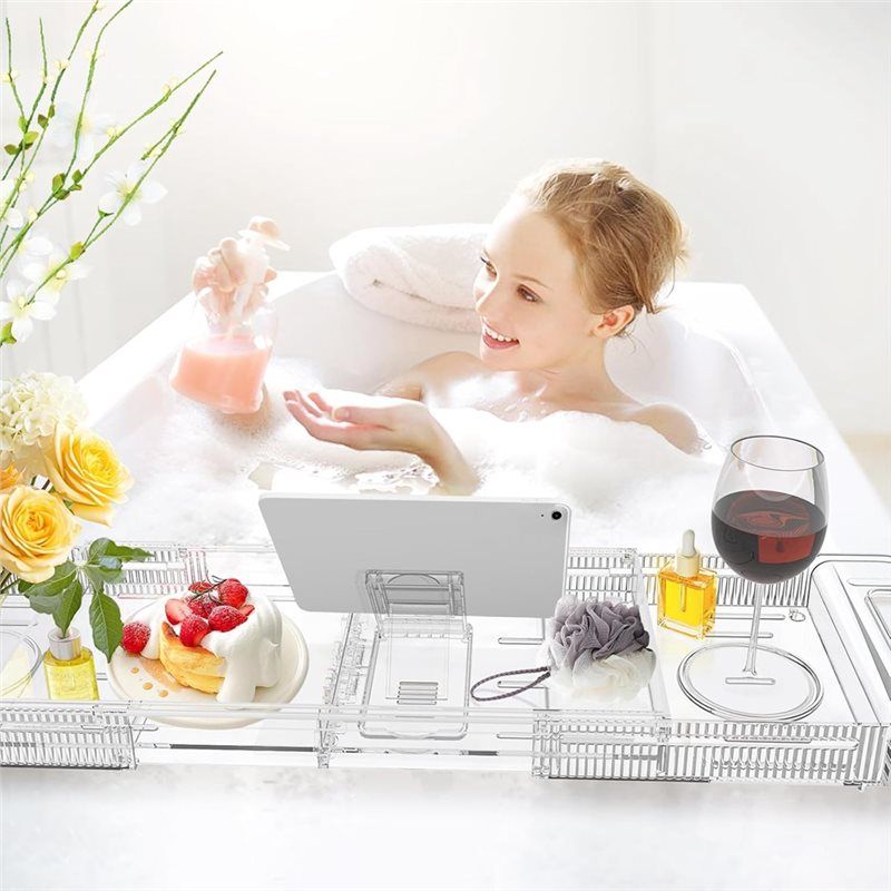 AEE2-Expandable Drain Bath Cad - Bath Caddy Tray 评论和价格