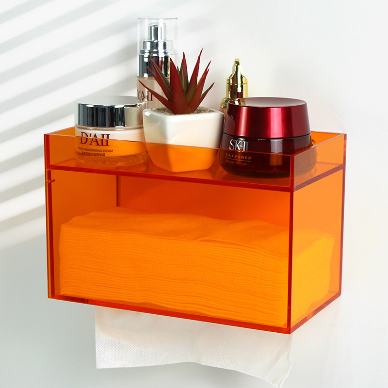 Acrylic Wall Mounted Tissue Bo - Home Bathroom Paper Towel Dispenser 评论和价格