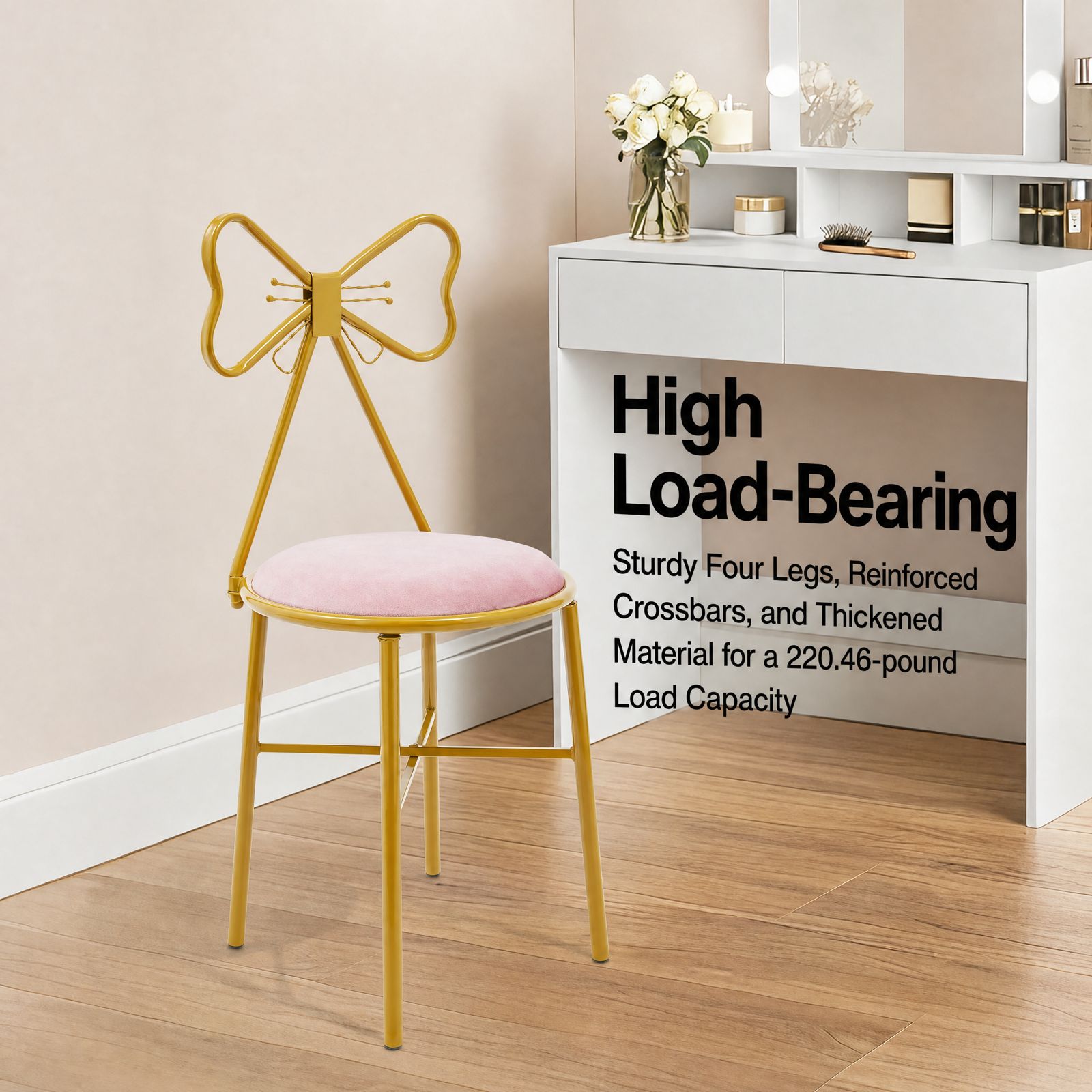 Pink Butterfly Backrest Vanity - Home Bathroom Vanity 评论和价格