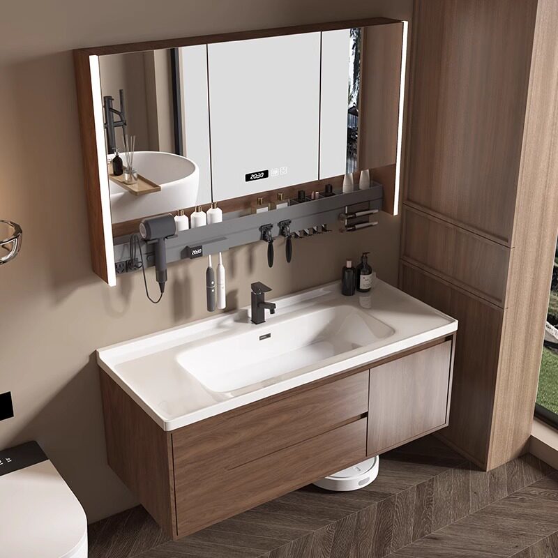 Wooden Modern Bathroom Cabinet - Home Bathroom Partition Wall 评论和价格
