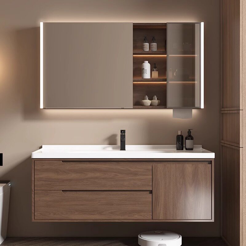 Wooden Modern Bathroom Cabinet - Home Bathroom Partition Wall 评论和价格