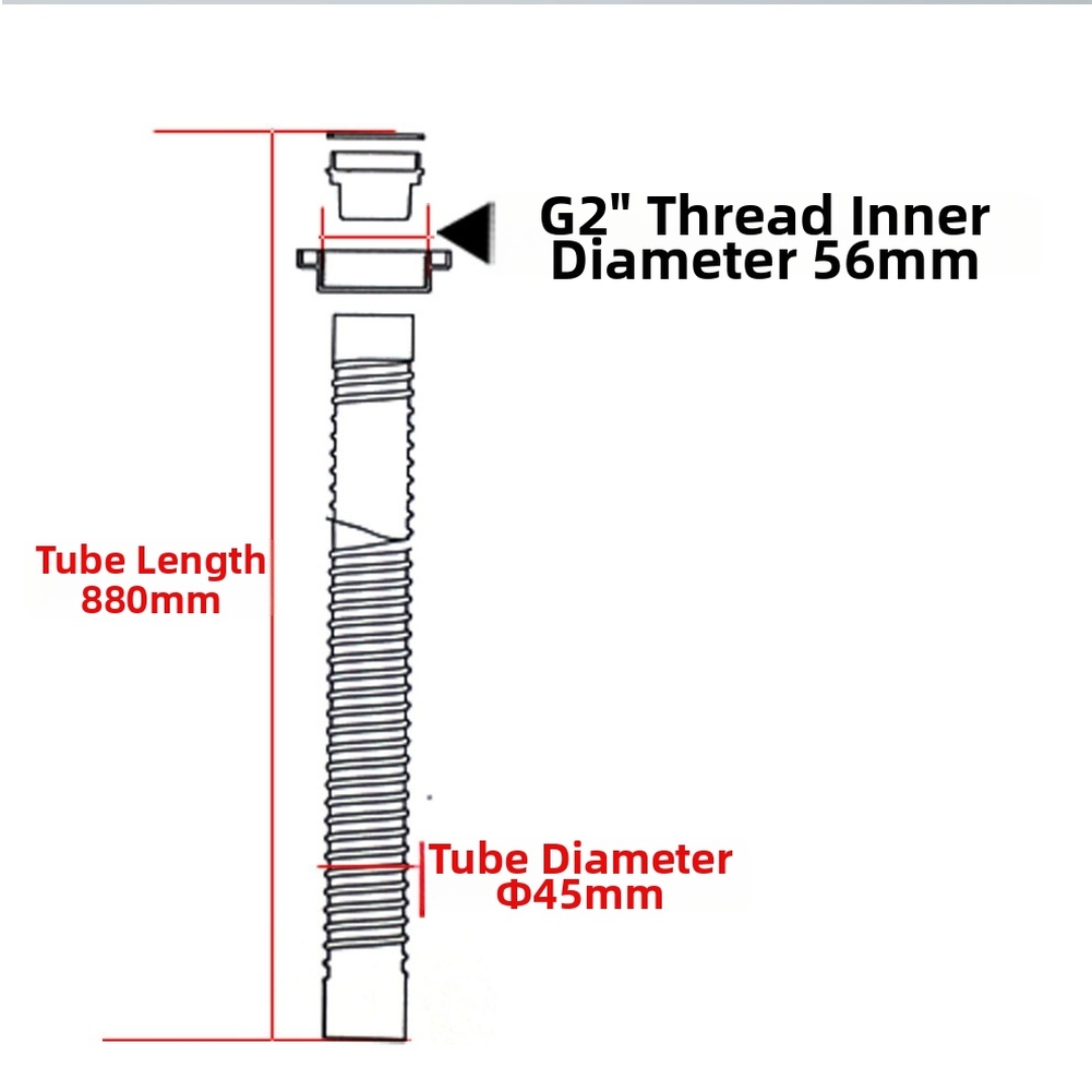 Kitchen Sink Drain Pipe 45mm D - Home Bathroom Plumbing 评论和价格